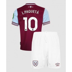 West Ham United Lucas Paqueta #10 Hemmakläder Barn 2024-25 Kortärmad (+ Korta byxor)